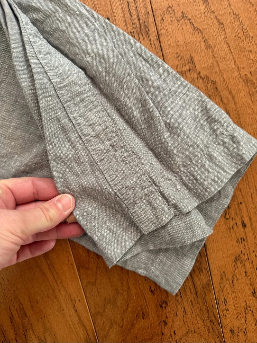 Athleta Light Gray Drawstring Linen Pant - Picture 4 of 6
